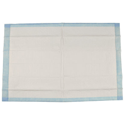 An ABENA Tissue disposable pad from Abena Re-Seller GmbH, 6-ply, 60x90 cm, blue-white, lies flat on a plain background. Pack of 25 pieces.