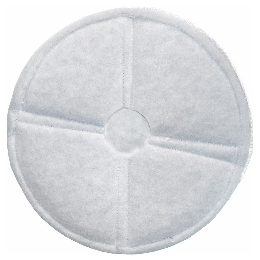 Das Arcora Rundpad Micro-Blue (17''/432 mm) von Arcora International GmbH ist ein rundes, weißes Stoffpad mit mittiger Aussparung und abgesteppten Viertelsektionen, ideal für die Zwischenreinigung von textilen Böden mit dem Bonnet-System. Die Schachtel enthält 8 Pads.
