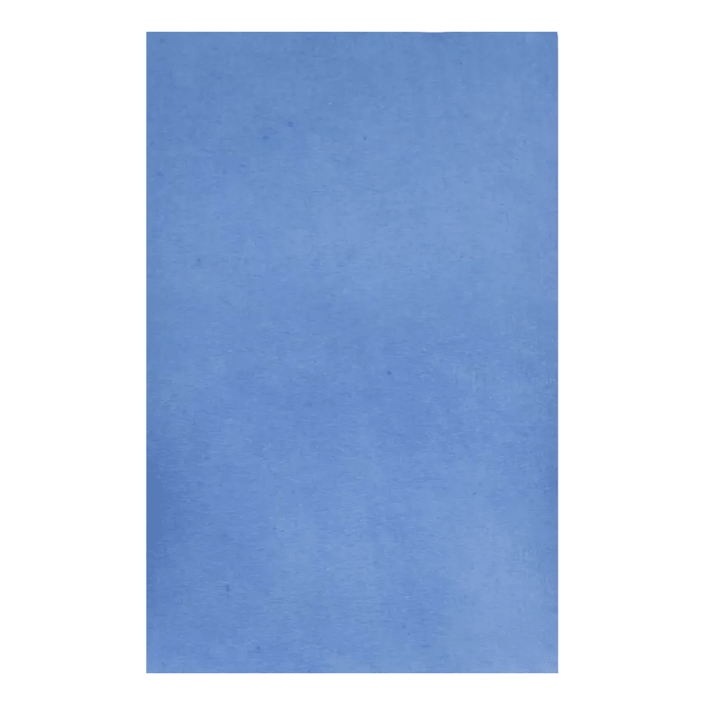 A uniform light blue background with a slightly textured appearance is reminiscent of the AMPri Dental crepe liner tray filter paper from AMPri Handelsgesellschaft mbH, designed for hygienic dental care.