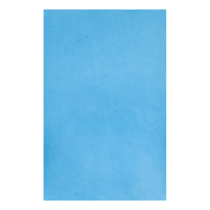 A smooth blue sheet of paper, similar to the AMPri Dental crepe cover tray filter paper 18 x 28 cm frequently used in dental treatments by AMPri Handelsgesellschaft mbH, fills the entire frame.