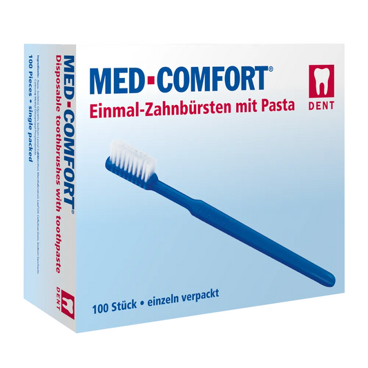 Med Comfort Dental PS disposable toothbrush, color blue - 100 pieces