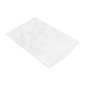 The AMPri MED-COMFORT disposable wash glove is a rectangular white mesh sponge with a honeycomb pattern on a plain white background. It was designed by AMPri Handelsgesellschaft mbH for hygienic applications and features a double-layer design and visible edge seams.