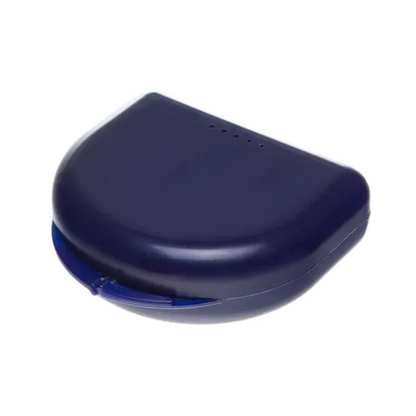 The AMPri PP Dental mouthguard box for adults, available in various colors and measuring 65 x 58 x 20 cm, is a closed box with a smooth, rounded shape made from durable polypropylene. Its compact and portable design makes it the ideal choice for storing small items or accessories such as mouthguards. Available in a pack of 10 pieces from AMPri Handelsgesellschaft mbH.
