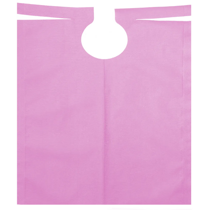 AMPri patient gown with PE coating, 500 x 600 mm large, is now available in pink with a circular neckline and two attached ties. This rectangular bib has a textured surface and is therefore perfect for dental treatments as it ensures clothing protection in dental or medical environments. Available at AMPri Handelsgesellschaft mbH in various colors on a roll with 80 pieces.