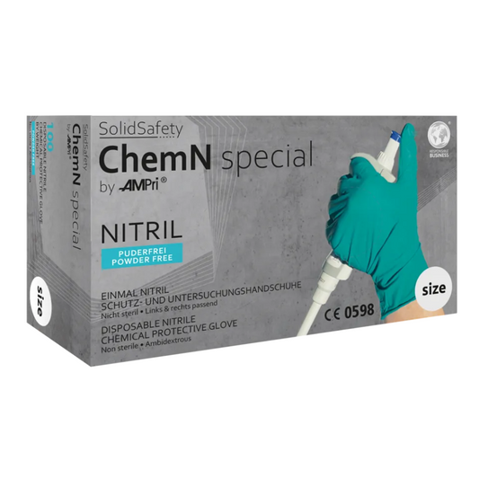 AMPri SolidSafety ChemN Special Nitril Chemikalienschutzhandschuhe S - XXL