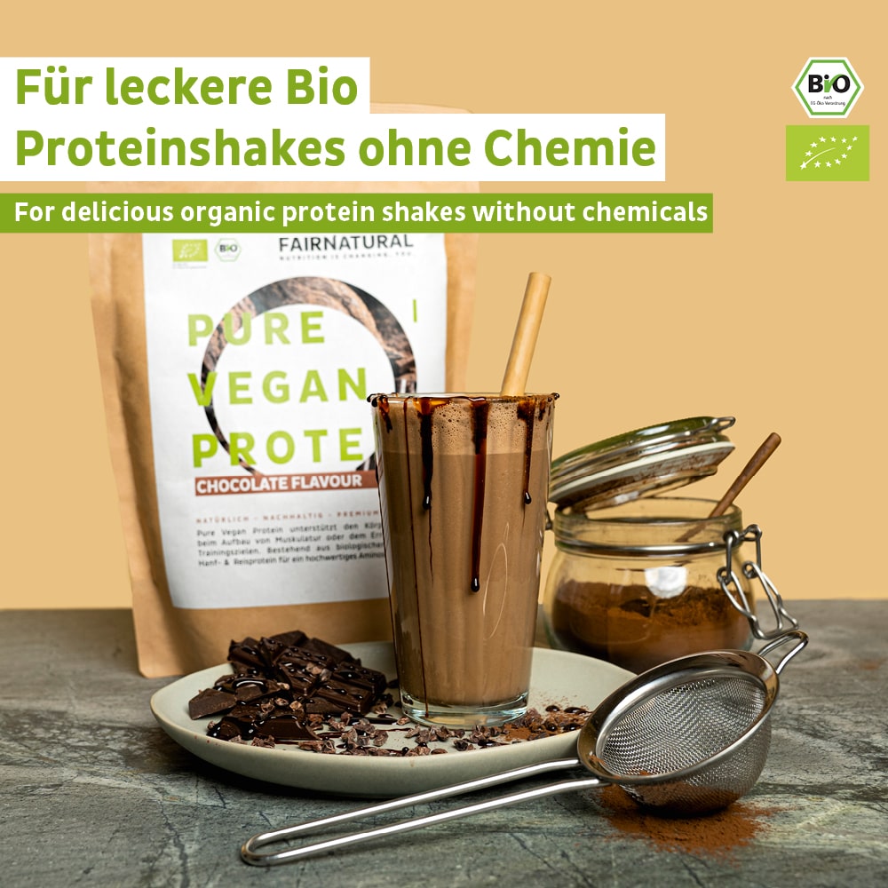 Organic vegan protein powder chocolate without soy