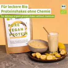 Organic vegan protein powder banana without soy