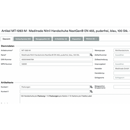 Screenshot of a webpage listing for "Altruan UnitTable Sync: Weclapp Packaging Units and Bill of Materials Generator" on Amazon, including product details like type, size, marketplace.