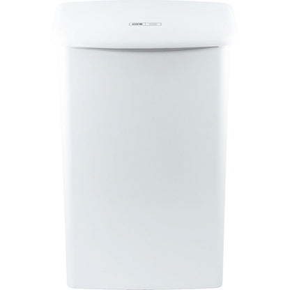 The CWS ParadiseLine hygiene container/hygiene box Touch by CWS in white with a closed lid and smooth, rectangular design offers a hygienic solution in a simple, modern style.