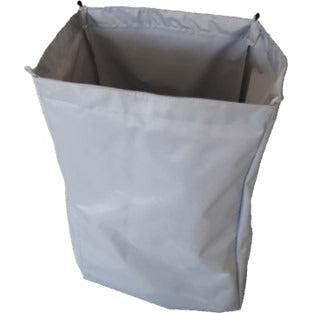 The Di Protect Laundry Bag (1 pc.) by Diversey Deutschland GmbH & Co. OHG is a large gray fabric laundry bag, perfect for collecting dirty laundry or for use with the TASKI Protect Trolley.