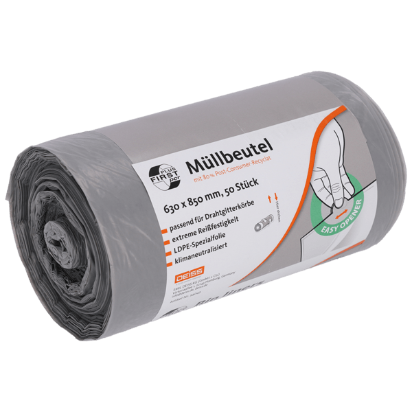 Deiss First Plus PCR garbage bags 80 liters, 34043