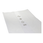 A DEISS 99095 - 900+600x1800x0.06 mm transparent garment cover made from recycled material with folded edges is depicted against a white background. The cover is printed with three logos and a text, including "4 love" and the number "39".