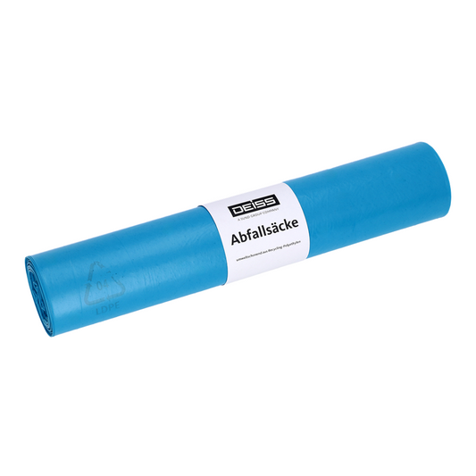 DEISS Standard® Abfallsäcke 90288 LDPE Typ 60 BLAU 140 L (31µ) | Rolle (25 Stück)