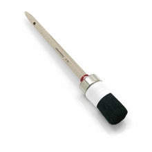 The Nölle Profi Brush painter's round brush features a wooden handle with a hole for hanging, natural bristles, and a metal ferrule partially wrapped with white tape, providing professional quality performance.