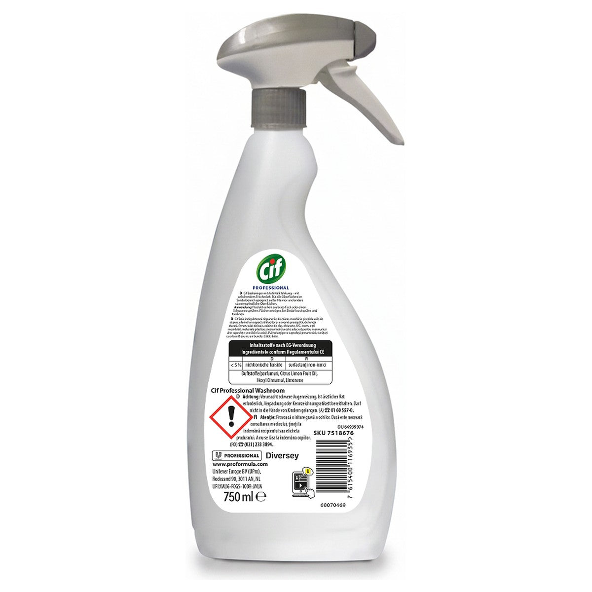 Cif Professional Badreiniger 2in1 0,75 L – Rückseite