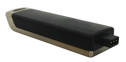 Der Novocal Managerschlüssel für das elektronische Zahlenschloss ist ein rechteckiges, schwarz-metallisches Gerät mit kleinem Stecker und zwei goldenen Kontakten-ideal als MasterKey zum Öffnen und Schließen. Packung: 1 Stück.