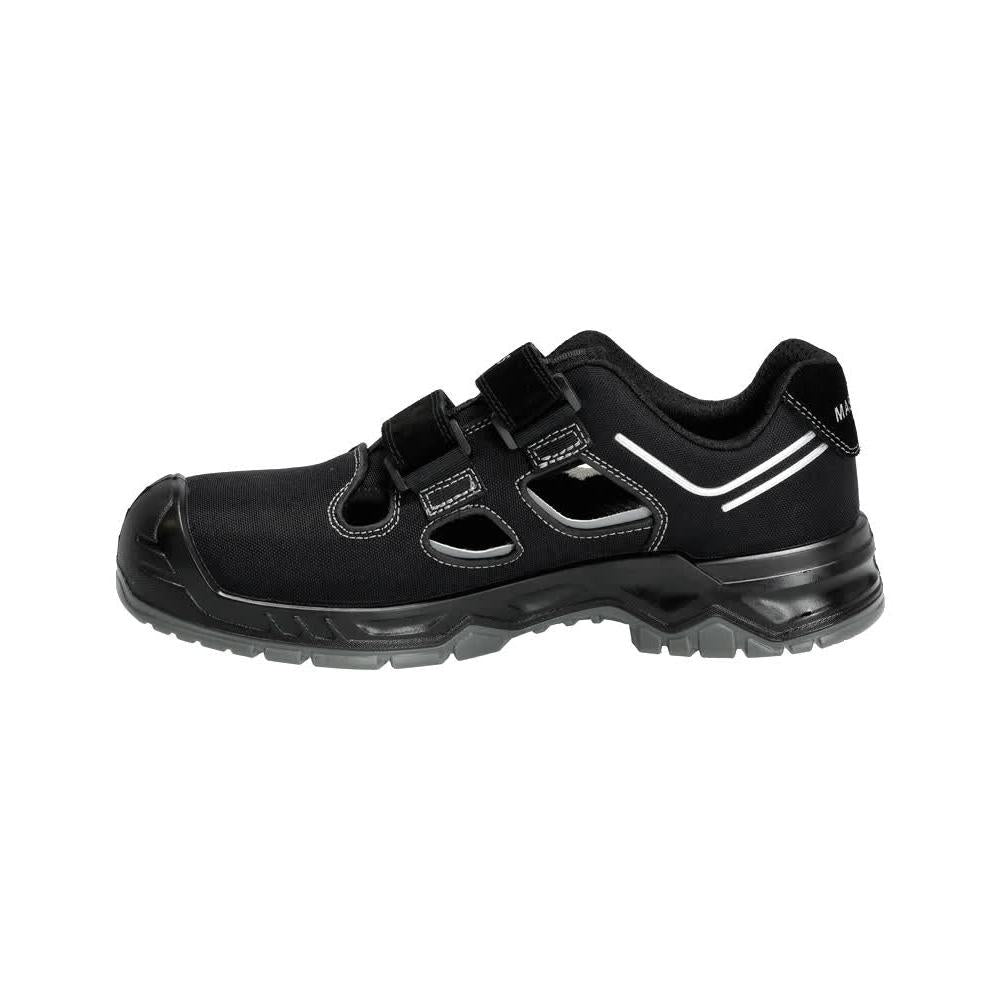 Safety sandals S1P, Velcro safety sandals S1P safety shoes, black/silver