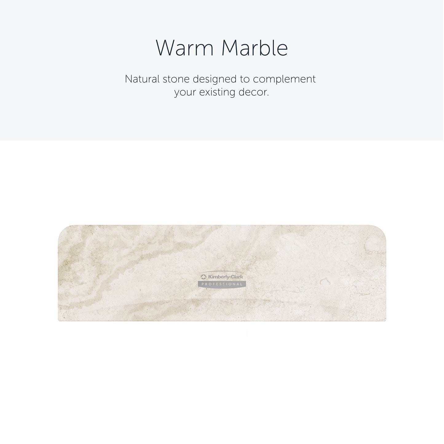 The Kimberly-Clark Professional™ Icon™ Dispenser Faceplate - SRBH (32.39 x 10.80 x 3.18 cm) from Kimberly-Clark GmbH is a rectangular, beige and cream accessory, ideal for complementing dispenser decor and is permanently durable.