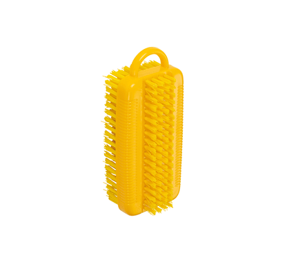 Haug Nail Brush Double PBT ø0.35 mm Medium/Hard 110x32x50 mm Yellow