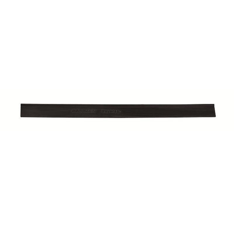 Ein einzelner flacher schwarzer Kunststoffstreifen, 250 mm lang, der Haug Bürsten KG ist auf weißem Hintergrund abgebildet. Auf seiner glatten Oberfläche ist ein dezenter Schriftzug eingeprägt: ERSATZ-GUMMI, 250 MM, FÜR ART. 8525.