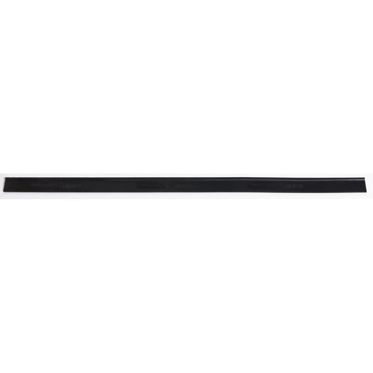 Ein schwarzes, gerades ERSATZ-GUMMI 450 mm Lineal (Haug Bürsten KG, für Art. 8545) liegt flach auf einem weißen Hintergrund.