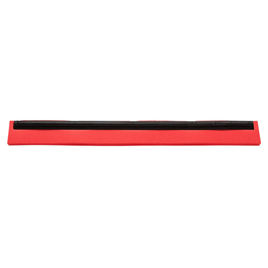 Eine rote, lebensmitteltaugliche ERSATZ-GUMMILIPPE (1-lippig, 625x20x22) der Haug Bürsten KG mit schwarzem Abdichtungstreifen in Längsrichtung, fotografiert vor weißem Hintergrund.
