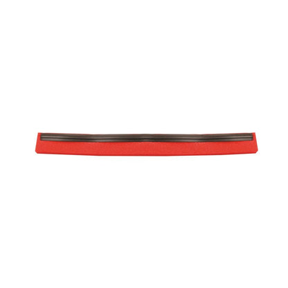 A straight, narrow REPLACEMENT RUBBER LIP, 1-LIPPED FOOD GRADE RUBBER of Haug Bürsten KG with a red base and black upper stripe stands centrally on a plain white background.