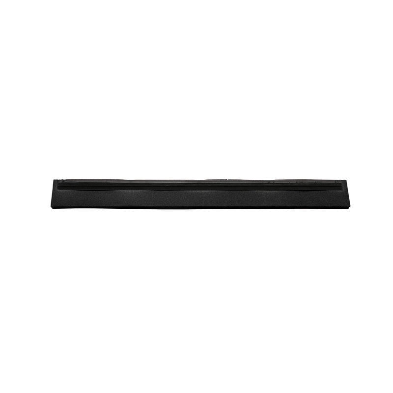 A black, rectangular REPLACEMENT RUBBER LIP, 1-LIPPED FOOD GRADE RUBBER of Haug Bürsten KG is seen from the front against a white background.