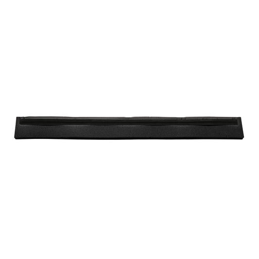 Der ERSATZ-GUMMILIPPE,2-LIPPIG LEBENSMITTELG.SCHWARZ, 420MM von Haug Bürsten KG ist ein schwarzer, rechteckiger, 2-lippiger Schaumstoffstreifen mit leichter Neigung, der von vorne auf weißem Grund dargestellt ist.