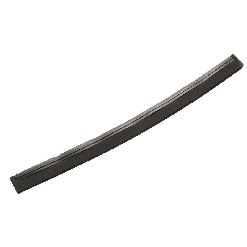 The REPLACEMENT RUBBER LIP, CELL RUBBER BLACK 1-LIPPED, 700X20X22MM from Haug Bürsten KG is depicted in black with a slight curvature on a white background.