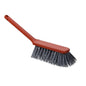 The METAL DETECT HAND BROOM by Haug Bürsten KG with gray PBT bristles (Ø0.60 mm, 310x40x45 mm) on a white background - the ideal cleaning tool for versatile applications.