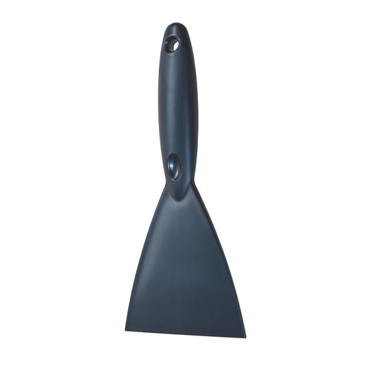 Der METDEC PREMIUM SPACHTEL von Haug Bürsten KG ist ein blauer Polypropylen-Spachtel (250x110x18mm) mit einer breiten, flachen Klinge und einem Griff mit Aufhängeloch - ideal für Renovierungsarbeiten.