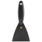 The Haug Bürsten KG ESD spatula, PP, black (250x110x18mm) has a wide, flat blade, a rounded handle with a hanging hole, and offers protection against electrostatic discharge. Pictured on a white background.
