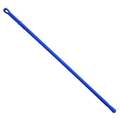 The Haug Bürsten KG Haug plastic handle ergonomic features an adjustable, 1500 mm long blue telescopic rod with a robust all-around grip and tool connection, making it ideal for pool maintenance.