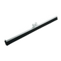 A black and white Haug water squeegee 2-lipped 620 x 35 x 105 mm, with a wide rubber lip and white plastic handle attachment from Haug Bürsten KG. This squeegee is ideal for industrial cleaning applications and is presented on a plain white background, highlighting its effective cleaning properties.