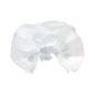 This image shows a white disposable head protection hood made of thin, translucent material. The Holthaus disposable head protection hoods from Holthaus Medical GmbH & Co. KG have an elastic edge that is gathered to fit securely around the head. This makes them ideal for use in medical or food environments for hygienic reasons. Each pack contains 200 hoods.