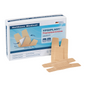 Box Holthaus Ypsiplast® finger joint bandage, elastic with 50 bandages from Holthaus Medical GmbH & Co. KG. These bandages, made in Germany, are designed for finger joints and each measure 3.8 x 7.5 cm, with two bandages depicted outside the box.