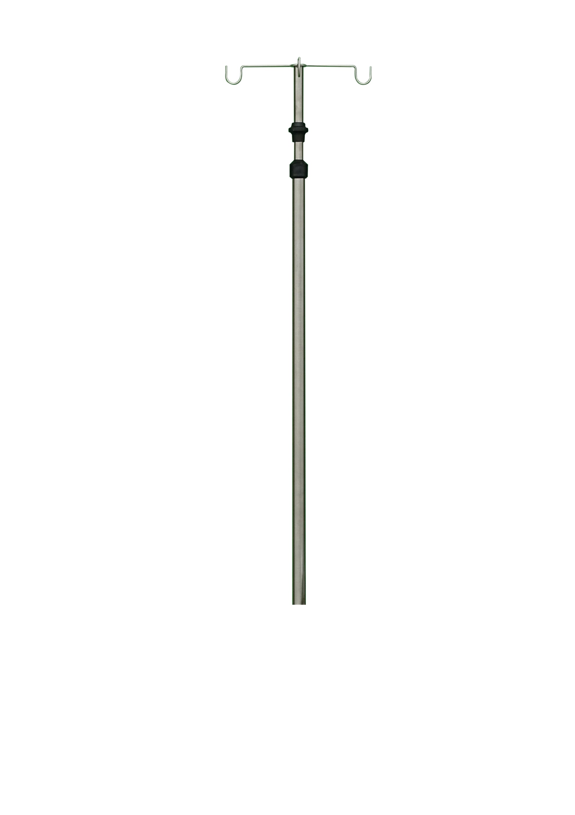 Die Novocal Infusionsflaschenhalterung ist höhenverstellbar, besitzt ein Edelstahl-Flaschenkreuz für zwei Flaschen und überzeugt durch ihr schlichtes, vertikales Design.