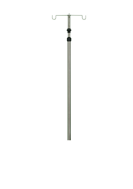 Die Novocal Infusionsflaschenhalterung ist höhenverstellbar, besitzt ein Edelstahl-Flaschenkreuz für zwei Flaschen und überzeugt durch ihr schlichtes, vertikales Design.