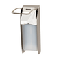 The Kiehl Ophardt ingo-man plus IMP ELS E/24 500ml soap and disinfectant dispenser made of stainless steel with a long operating lever and digital stroke counter by Johannes Kiehl KG is depicted against a plain white background.
