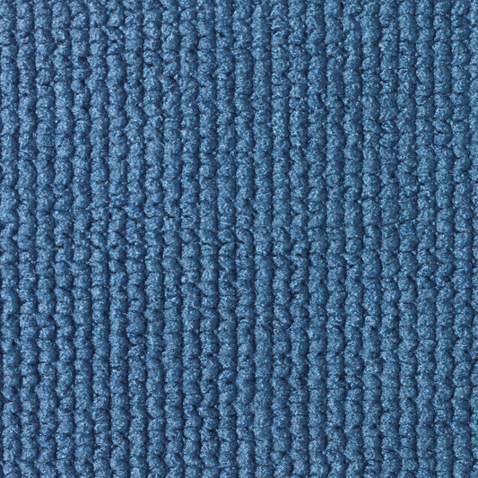 Nahaufnahme eines blauen Schlingenteppichs, ideal für die Reinigung mit Kimtech® Mikrofaser-Oberflächenwischtüchern (Blau, 1 Karton x 25 Blatt) von Kimberly-Clark GmbH. Perfekt für die Pflege von strukturierten Oberflächen mit Mikrofasertüchern.