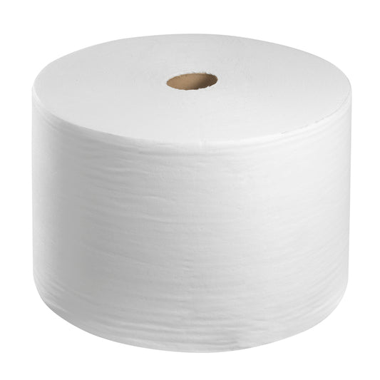 Die WypAll® X50 General Clean Großrolle von Kimberly-Clark GmbH bietet 1 weiße Rolle mit 1100 Blatt, ideal als saugfähige Tücher oder Reinigungstücher Großrolle für stark frequentierte Bereiche - perfekt für den gewerblichen Einsatz.