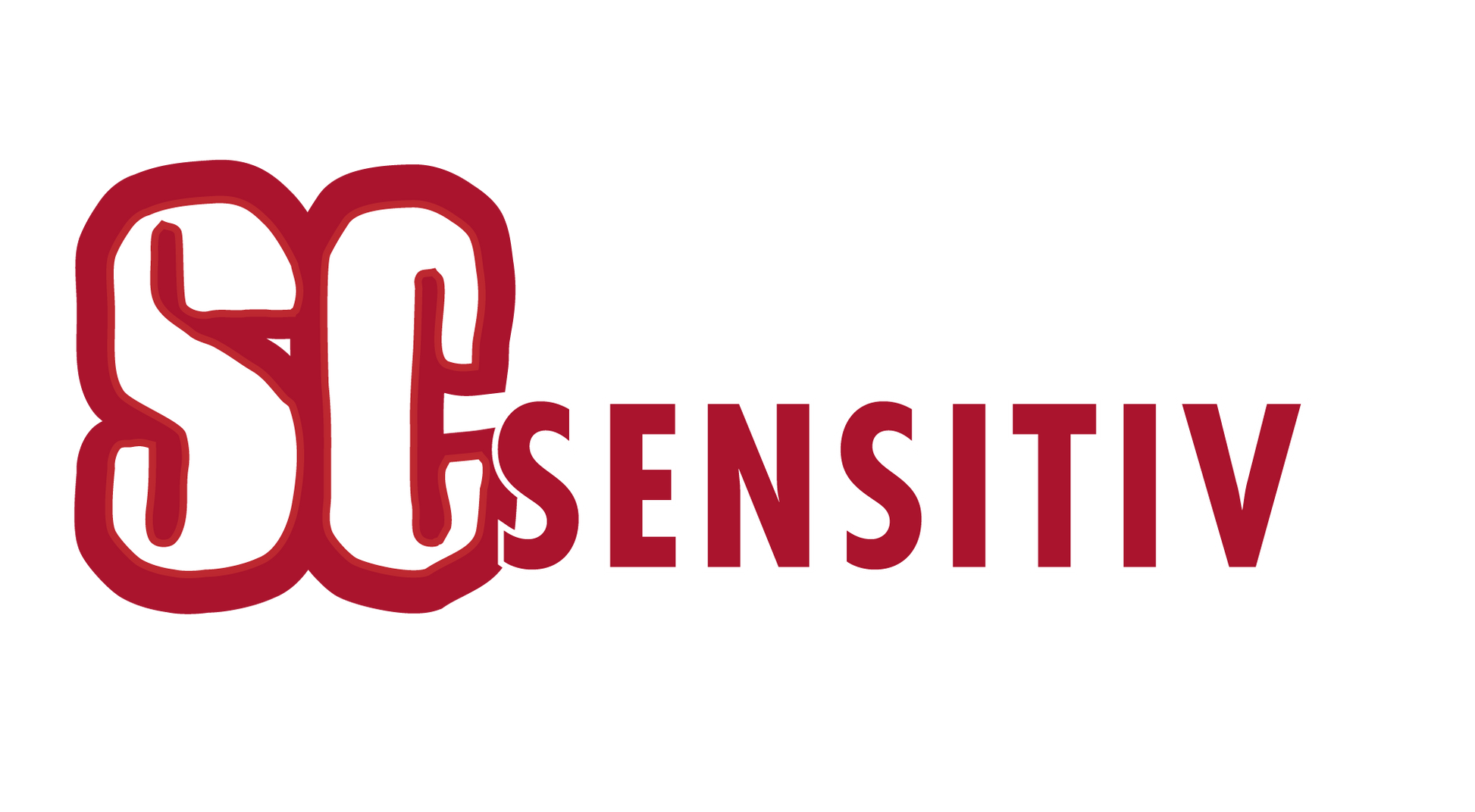 Das Bild zeigt "SENSITIV" in roten Großbuchstaben mit großen, fetten, sich überlappenden "S" und "C" auf hellgrauem Hintergrund. Es steht für SC SENSITIV Graffitientferner für empfindliche Oberflächen der DR.SCHNELL GmbH & Co. KGaA.