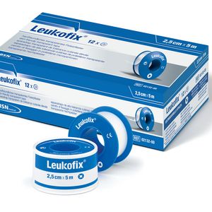 Leukofix, roll bandage, in a protective ring