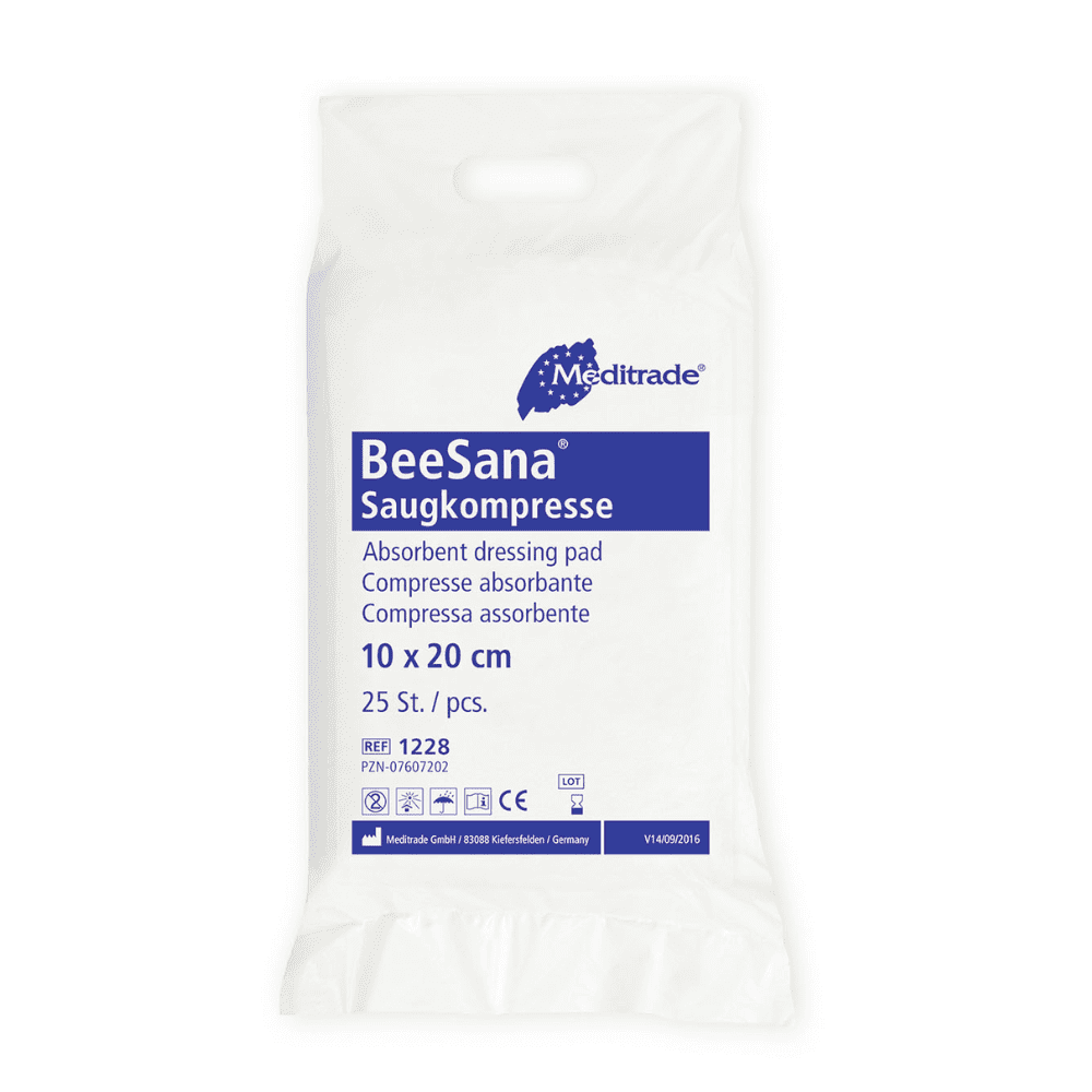 Absorbent compress non-sterile