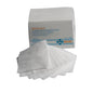 Shown is a non-sterile Meditrade BeeSana® non-woven compress package with 100 non-sterile, four-layer sheets in the format 10 x 10 cm. Meditrade GmbH describes them as ideal for wound care. Several compresses are elegantly presented outside the packaging to highlight their effectiveness.