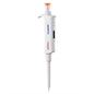 The Altruan micropipette 0.5-10 µl / 2-20 µl is a single-channel, adjustable pipette with a white housing, orange tip ejector button, digital volume display, for precise laboratory measurements; weight: 160 g.