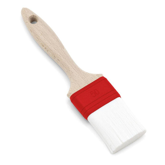 Der Nölle Profi Brush Abbeizpinsel verfügt über weiße Nylonborsten, einen Holzstiel mit Aufhängeloch und eine Kunststoffzwinge. Dieser hochwertige Pinsel der Marke Nölle Profi Brush Bürsten- & Pinseltechnik e.K. eignet sich ideal für präzise Malarbeiten.