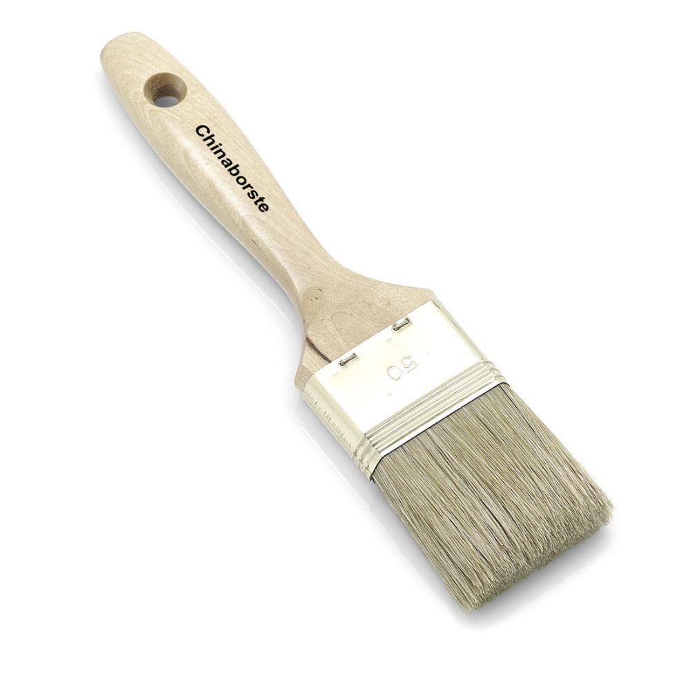 The Nölle Profi Brush Painter-Lacquer Brush 10 offers a premium design with high-quality light bristles, a brass-plated metal ferrule, and a wooden handle with a hanging hole. It is perfect for professional paint applications.