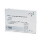 On a box labeled "Pluslife Strep A Nucleic Acid PCR Control Kit," the contact details of Medunion S.L. in Barcelona, Spain, can be seen. The packaging, designed for Strep A diagnostics, contains images of tubes as well as logos and regulatory symbols.